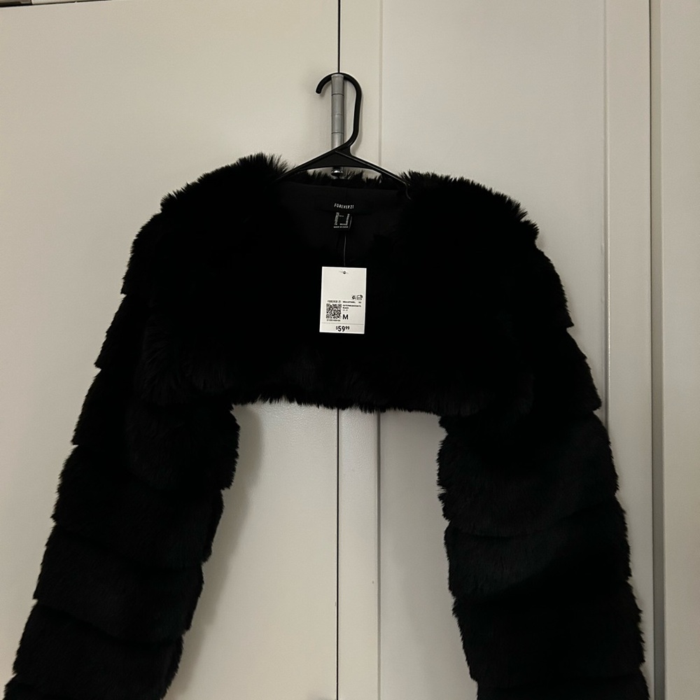 Forever 21 Black Teddy Jacket